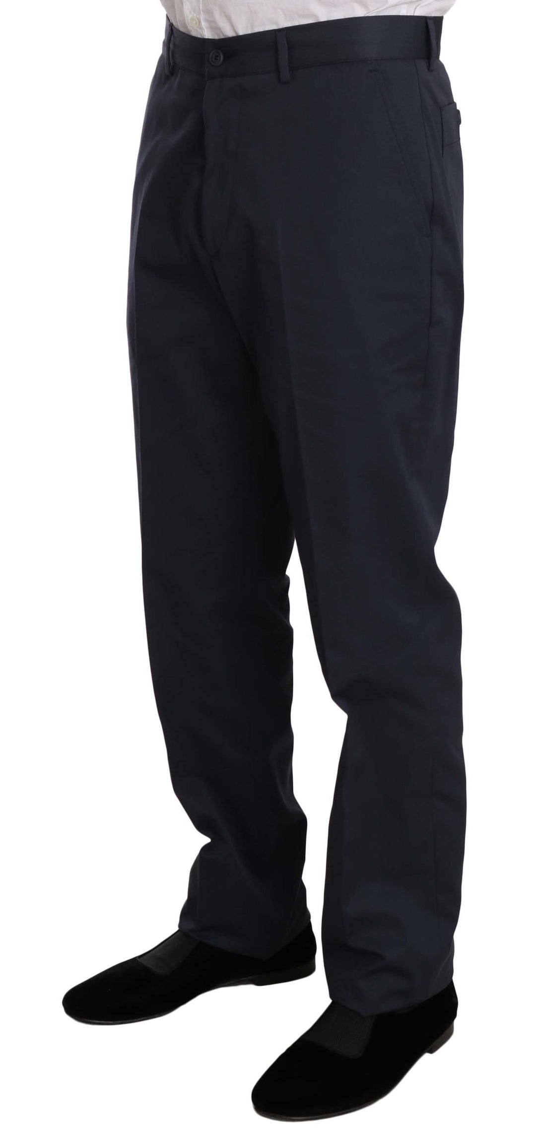 Romeo Gigli Two Piece 3 Button Cotton Blue Solid Suit