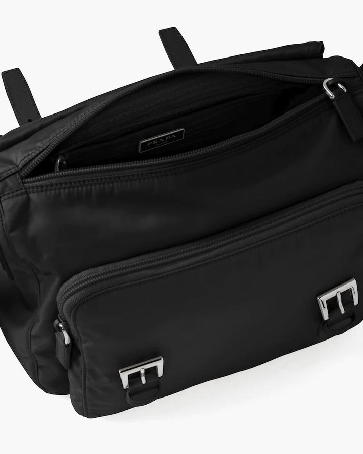 Re-Nylon triangle logo-plaque shoulder bag-5