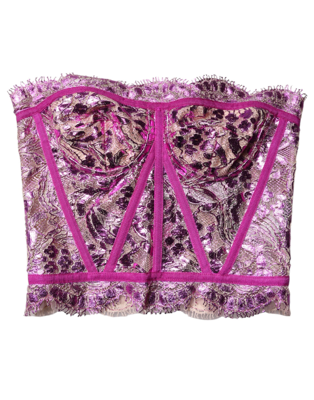 Pink Bustier Sleeveless Corset Blouse Top