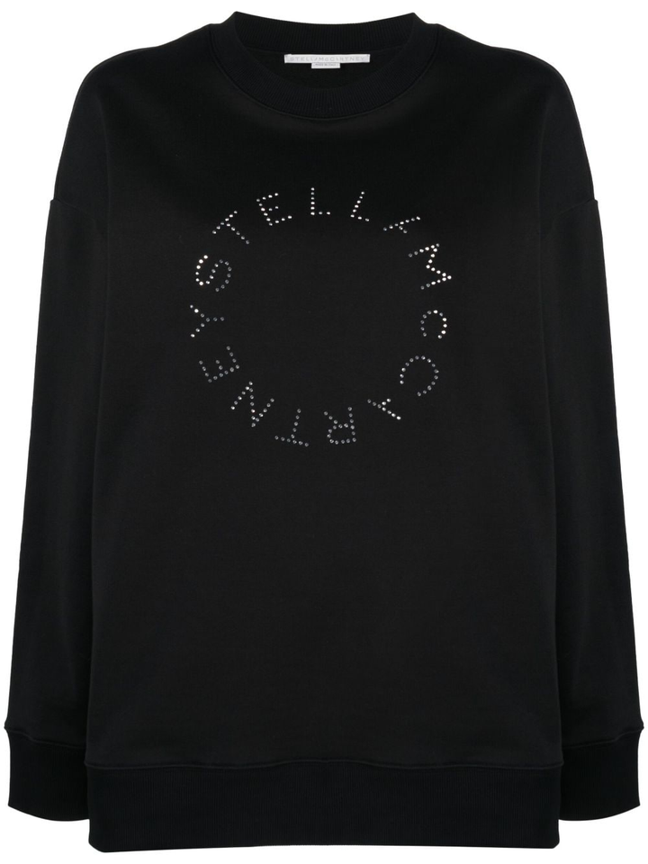 STELLA McCARTNEY rhinestone-embellished logo sweatshirt-0