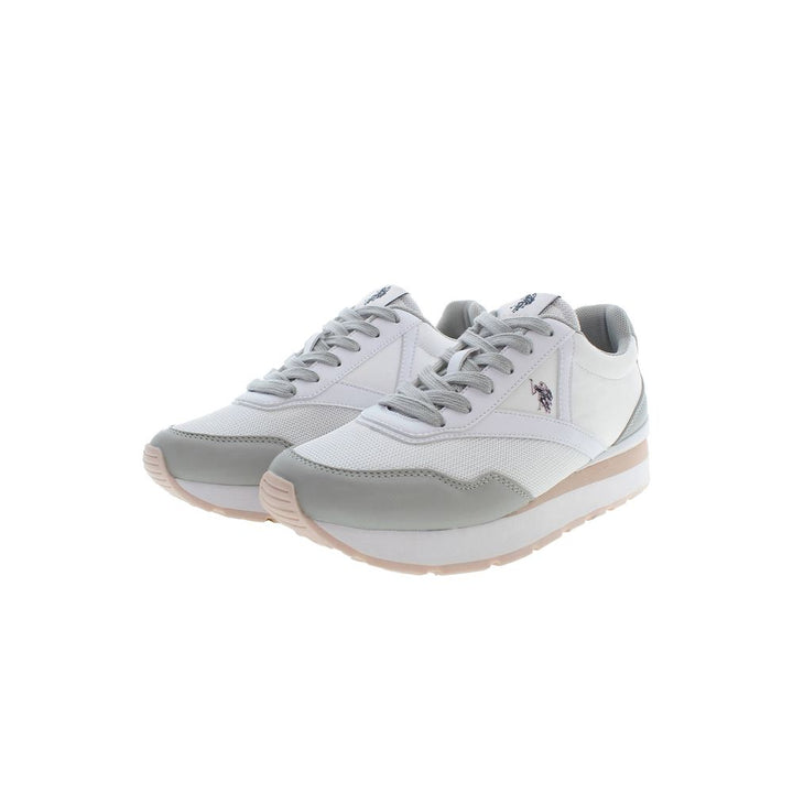 White Polyester Sneaker