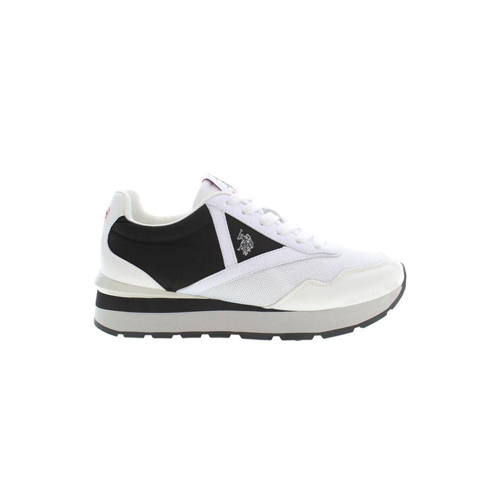 White Polyester Sneaker
