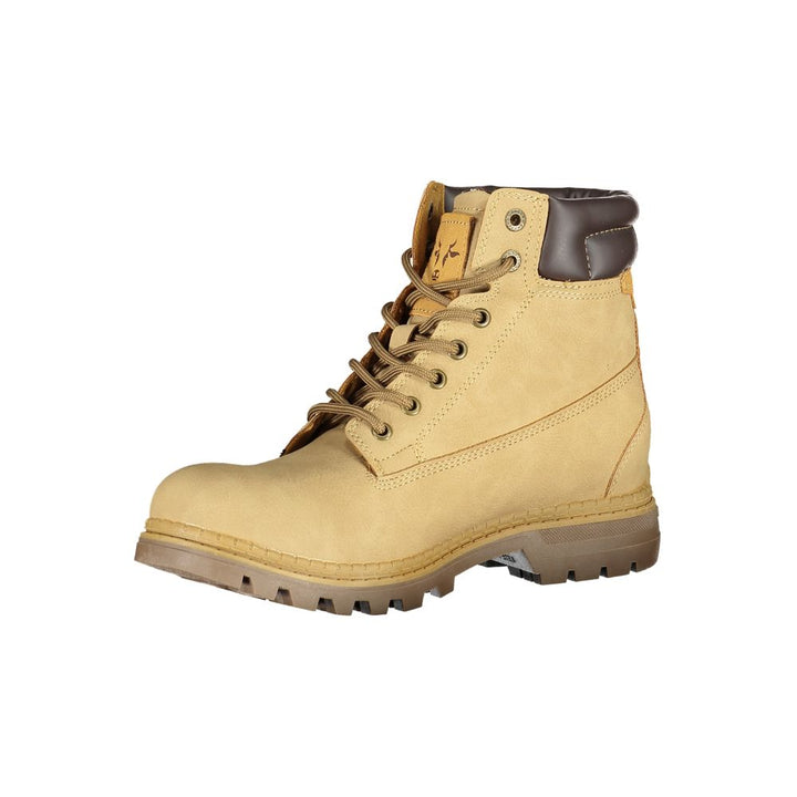 Beige Polyester Boot