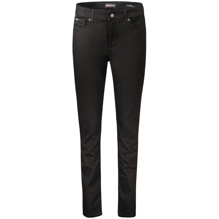 Black Cotton Jeans & Pant