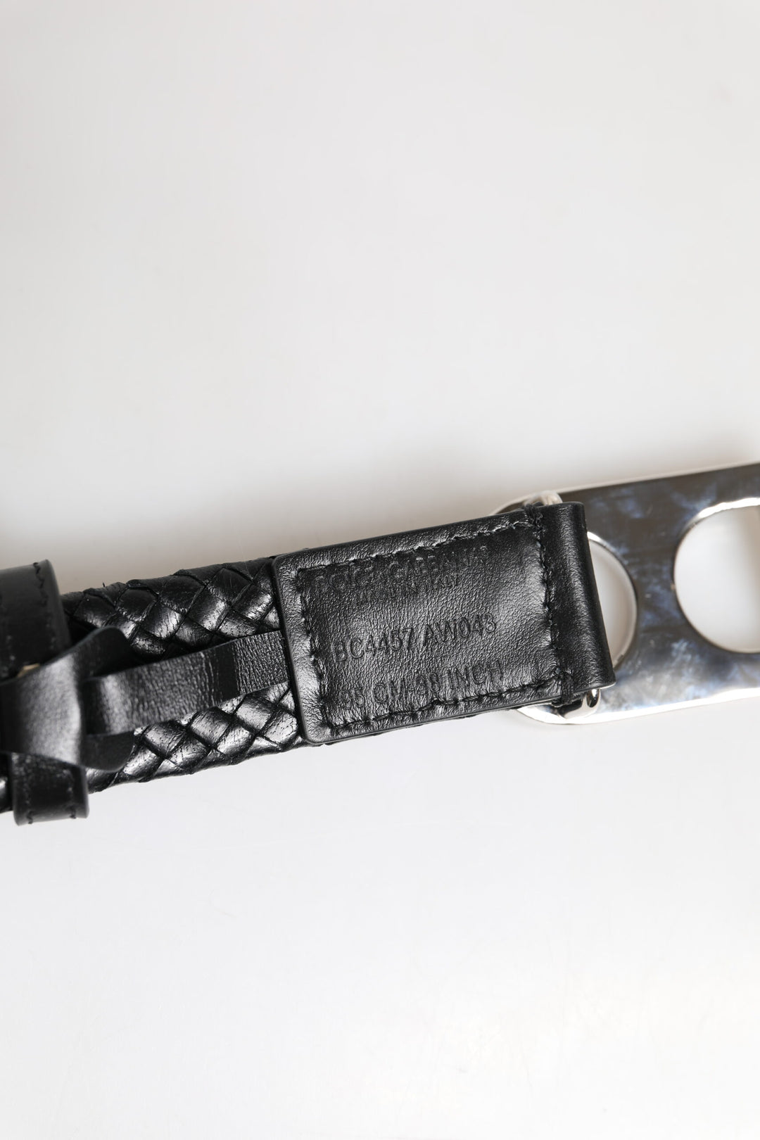 Black Classic Leather DG Logo Buckle Belt