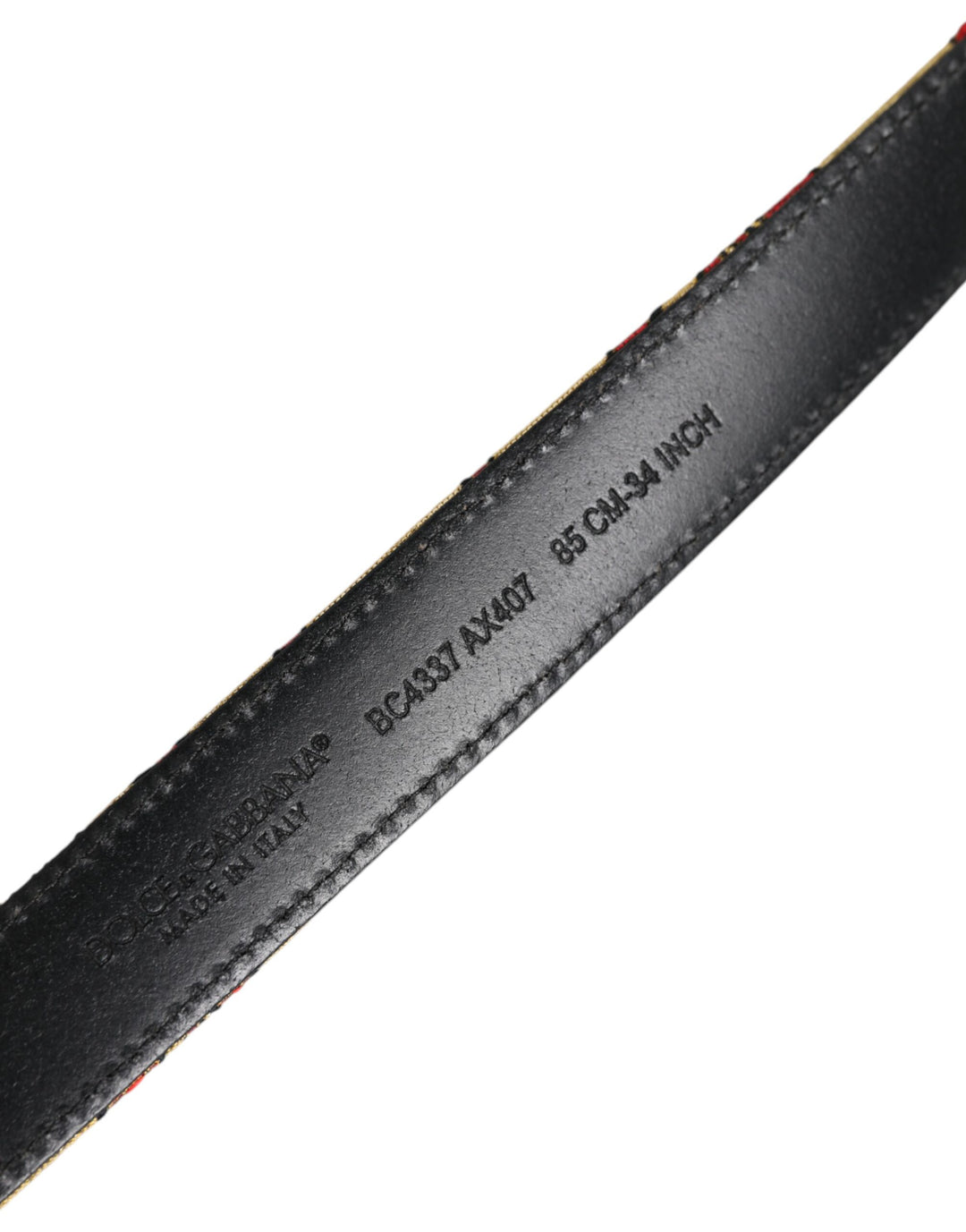 Gold Floral Jacquard Silver Metal Buckle Belt