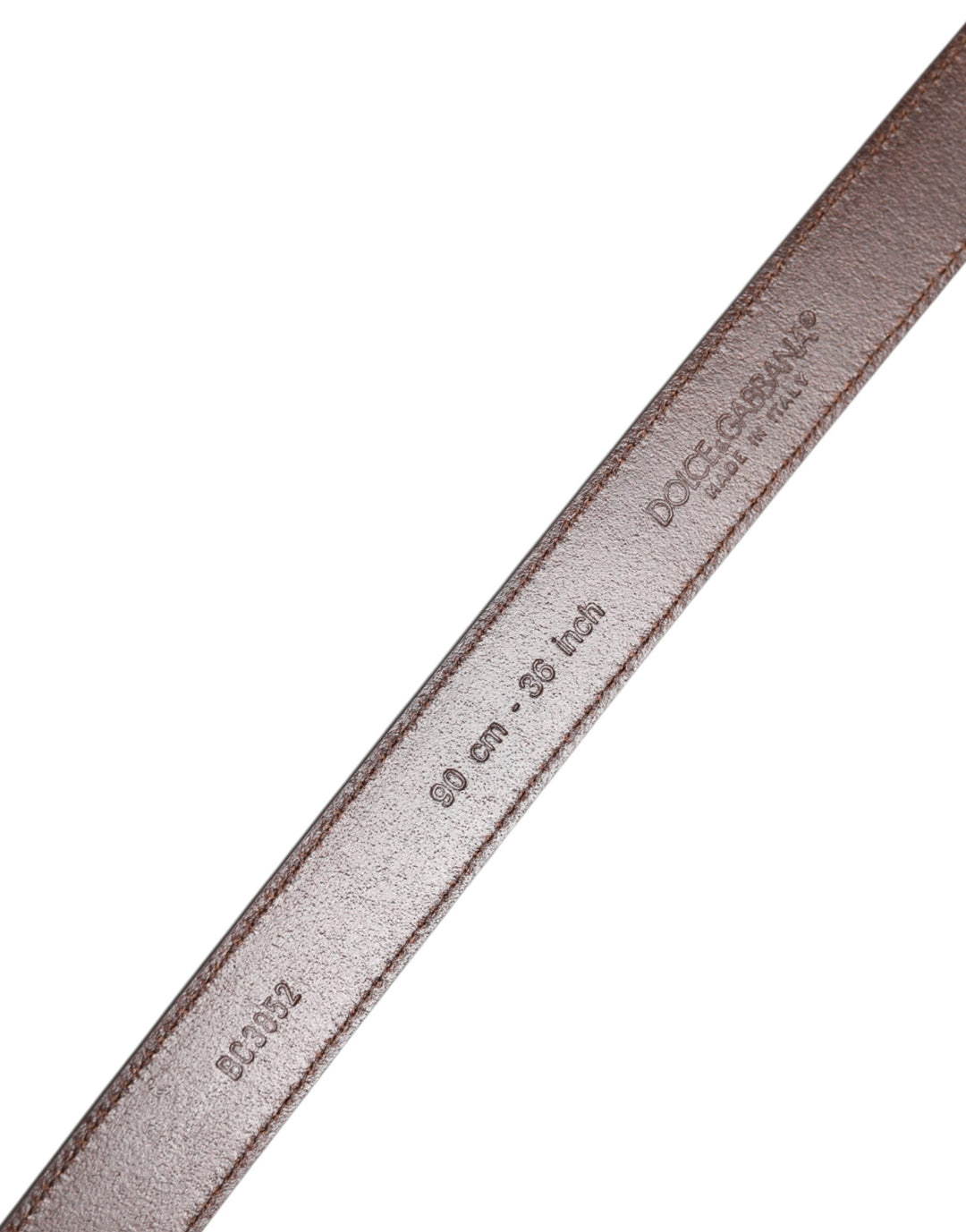 Brown Calf Leather Antique Buckle Belt