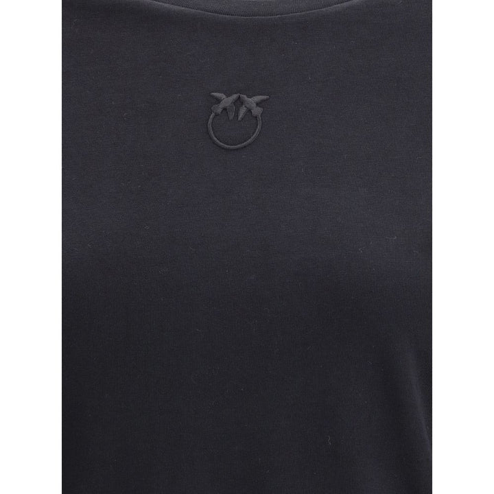 PINKO Black Cotton T-Shirt