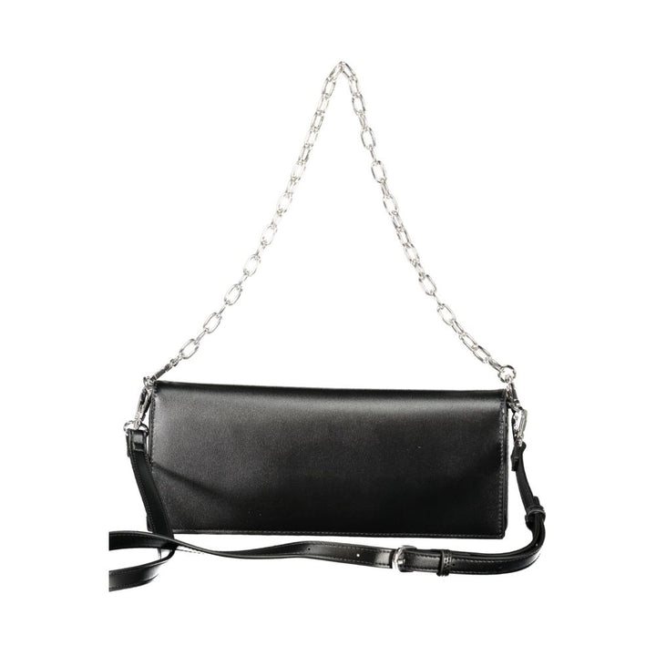 Black Polyethylene Women Handbag