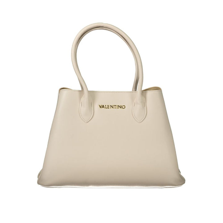Beige Polyethylene Women Handbag
