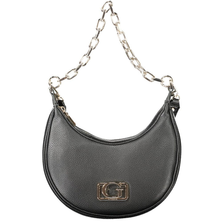 Black Polyethylene Women Handbag
