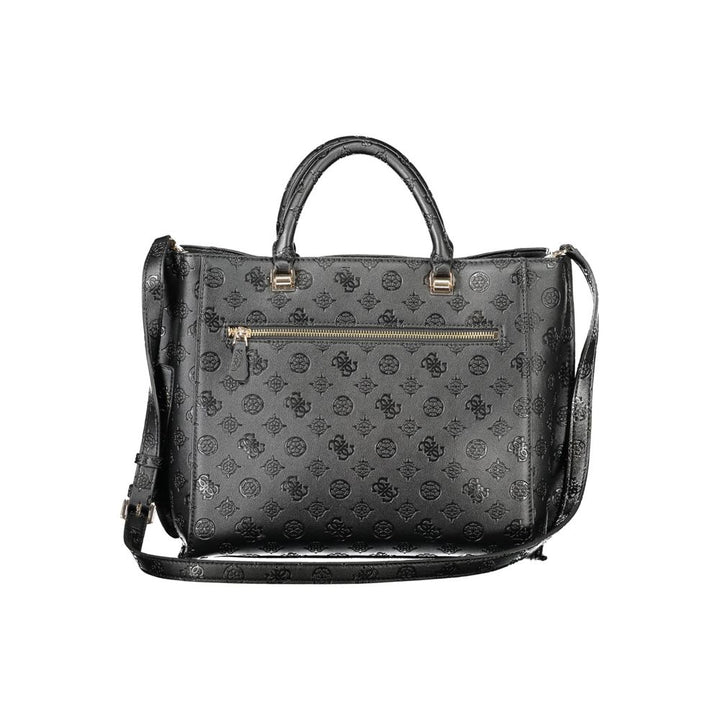 Black Polyethylene Women Handbag