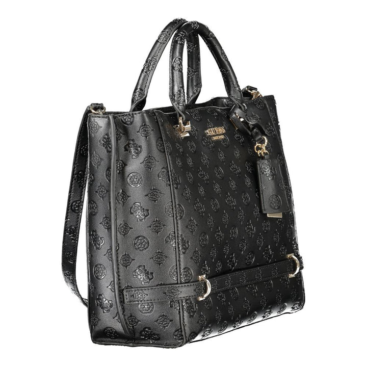 Black Polyethylene Women Handbag