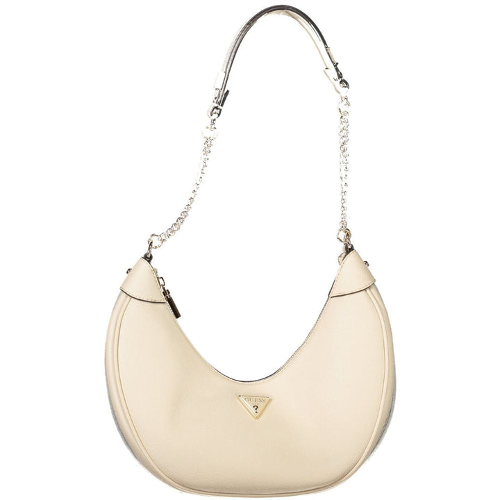 Beige Polyethylene Women Handbag
