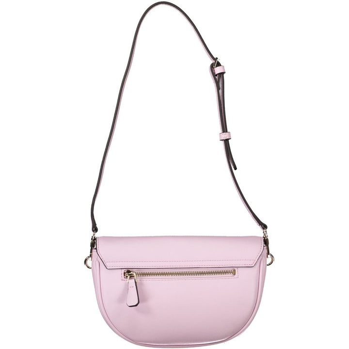 Pink Polyethylene Women Handbag
