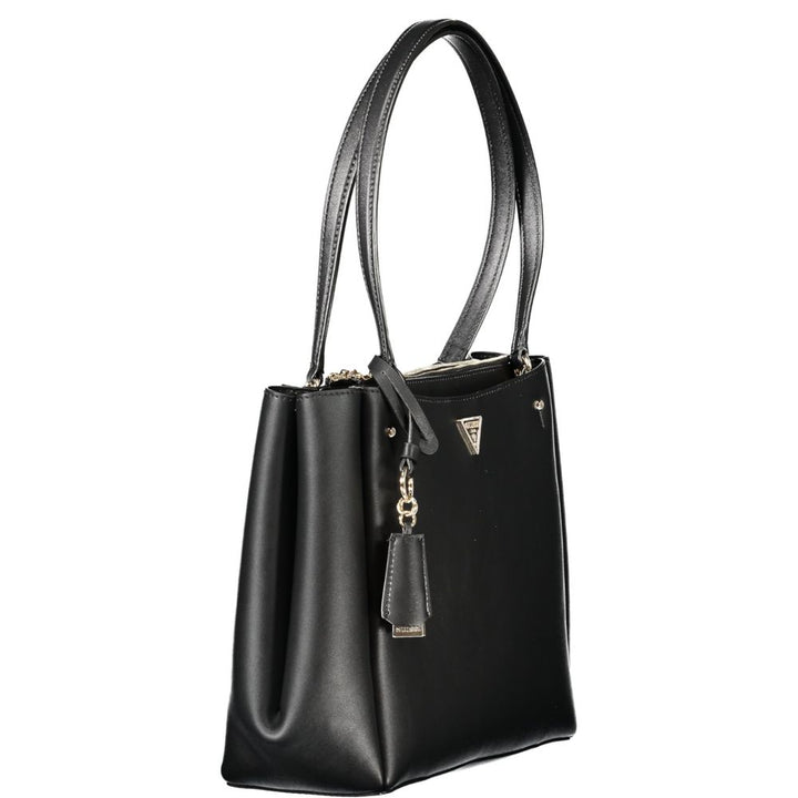 Black Polyethylene Women Handbag