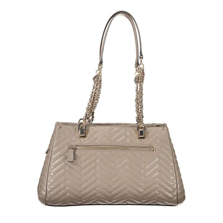 Brown Polyethylene Women Handbag