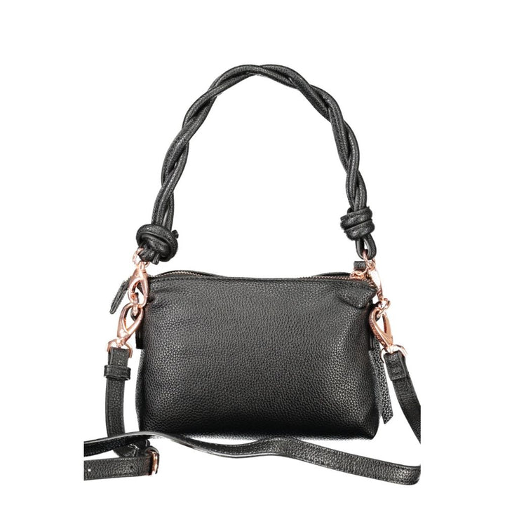Black Polyethylene Women Handbag