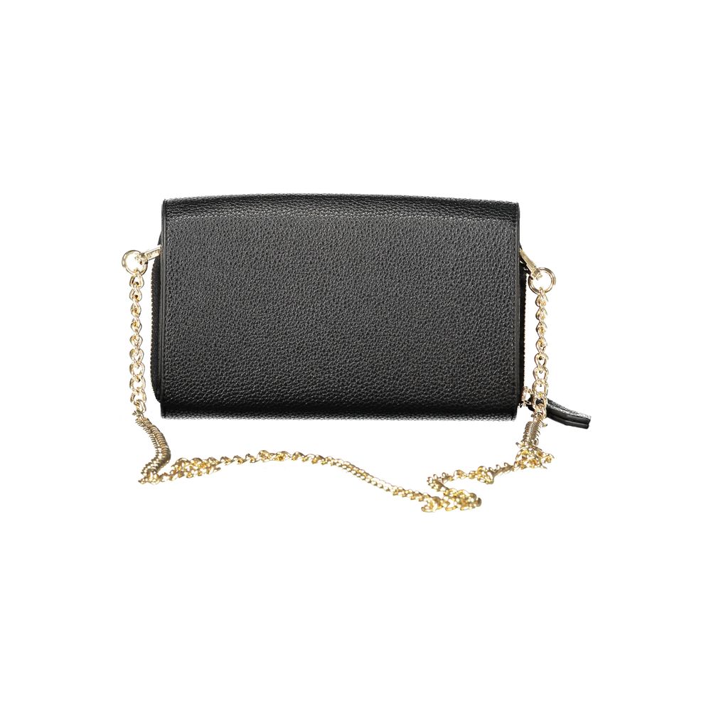 Black Polyethylene Women Wallet Convertible Shoulder Bag