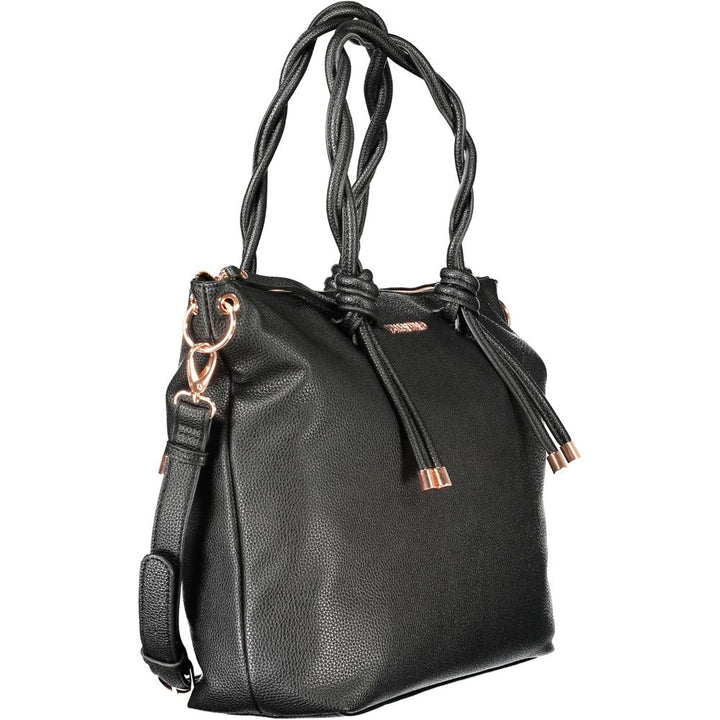 Black Polyethylene Women Handbag