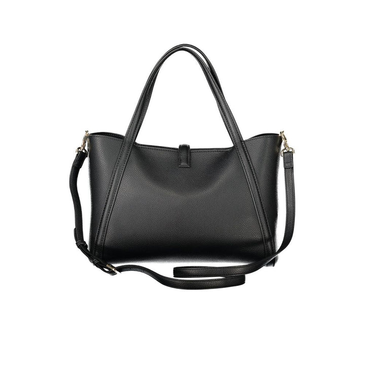 Black Polyethylene Women Handbag