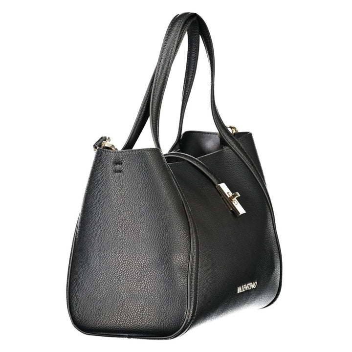 Black Polyethylene Women Handbag
