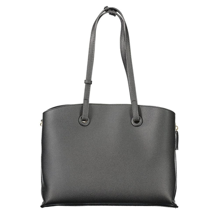 Black Polyethylene Women Handbag