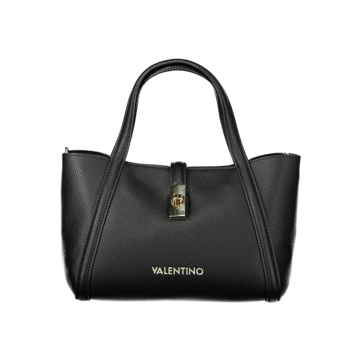 Black Polyethylene Women Handbag