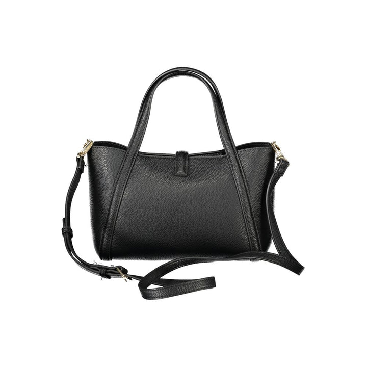 Black Polyethylene Women Handbag
