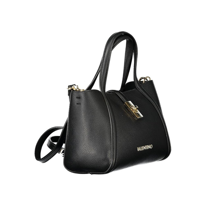 Black Polyethylene Women Handbag