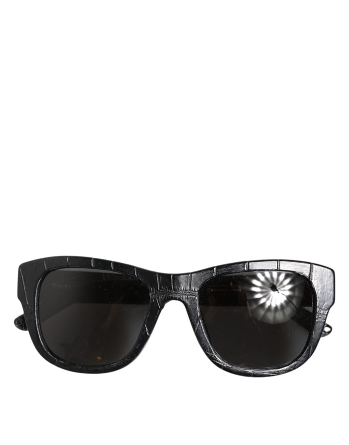 Dolce & Gabbana Black Leather Frame DG4177 Tinted Lens Sunglasses