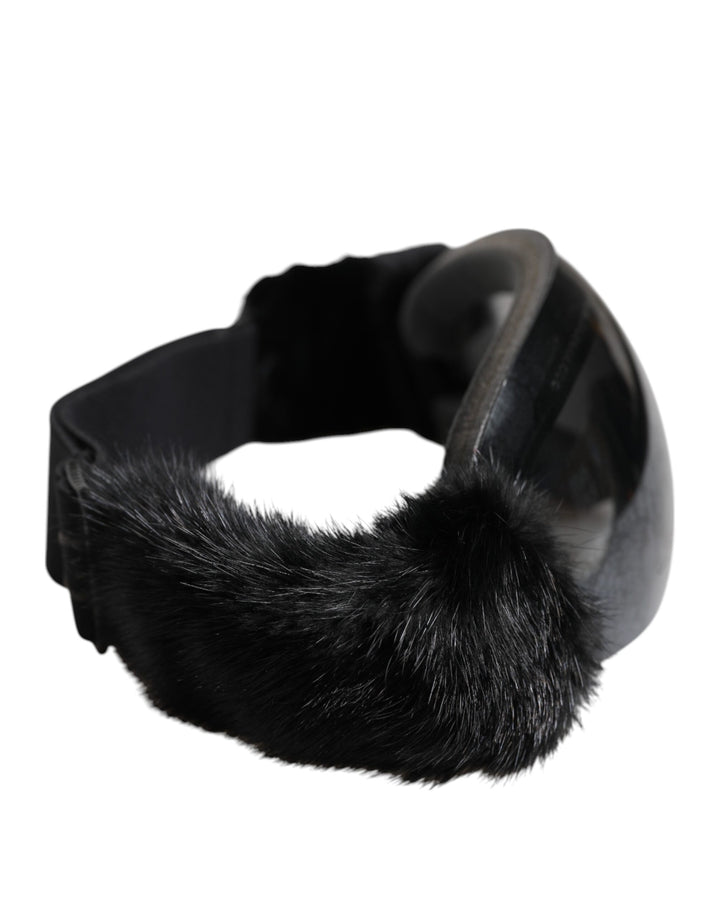 Black Bi0759 Lace Mirrored Ski Goggles Mask Sunglasses