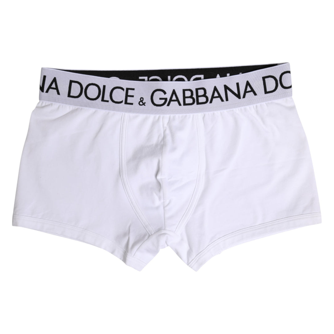 White Cotton Stretch Regular Boxer Underwear