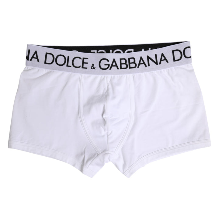 White Cotton Stretch Regular Boxer Underwear