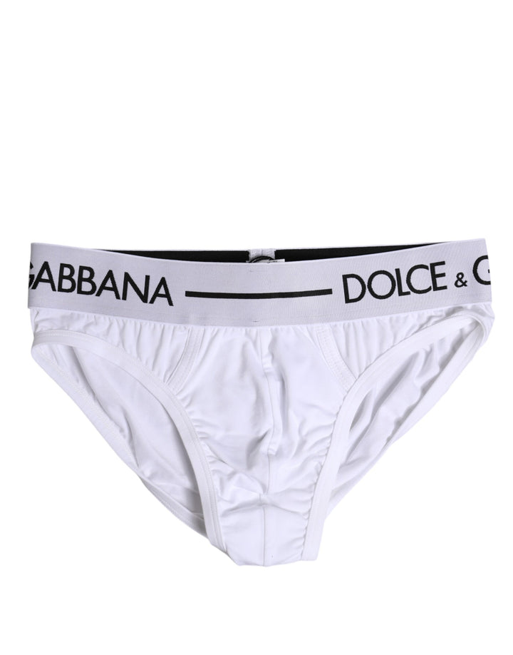 White Cotton Stretch Regular Brief Underwear