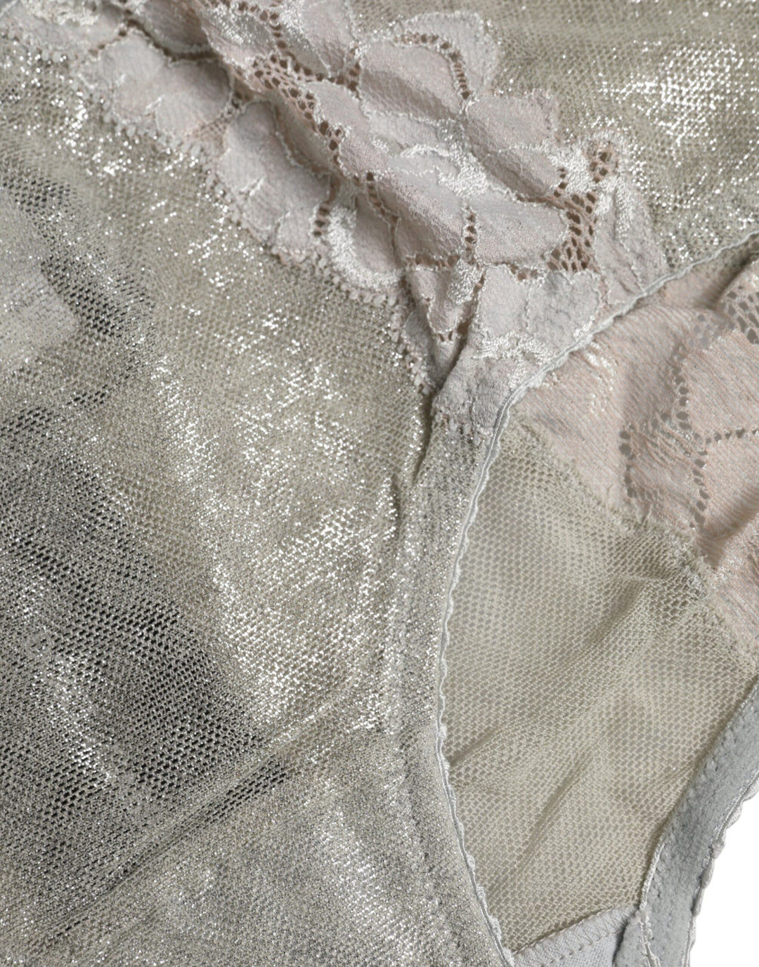 Gray Cotton Floral Lace High Waist Panty Underwear