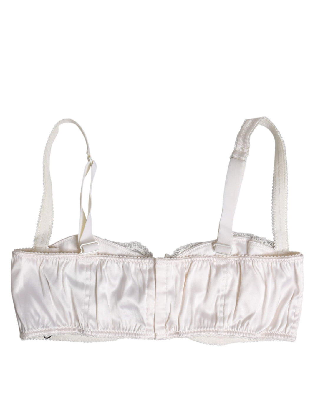 White Silk Underwired Balconette Bra Underwear