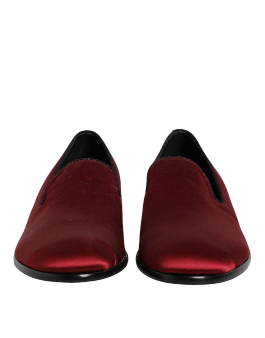 Red Velvet Slip On Loafers Formal Shoes