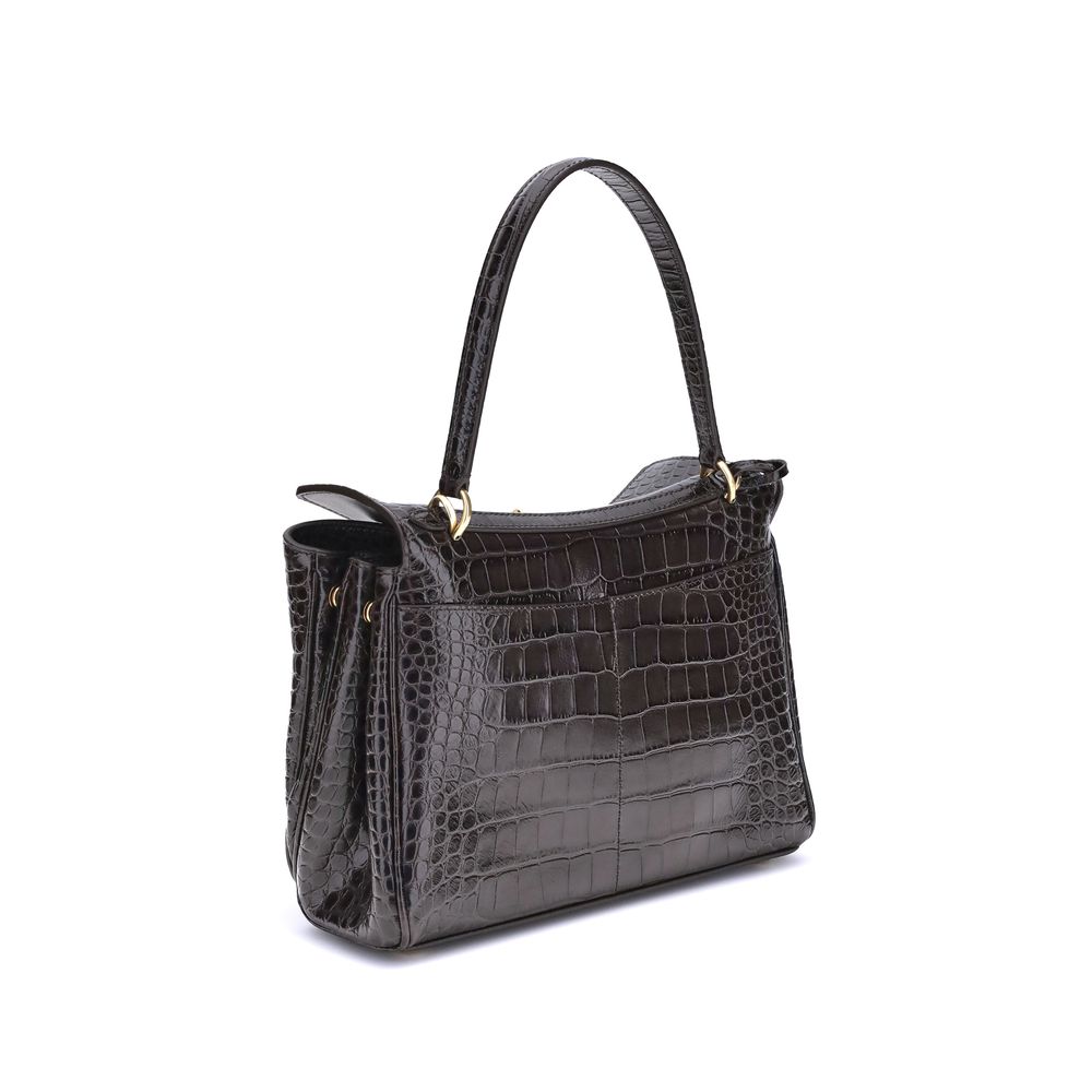 Rodeo Shoulder Bag in crocodile-print leather
