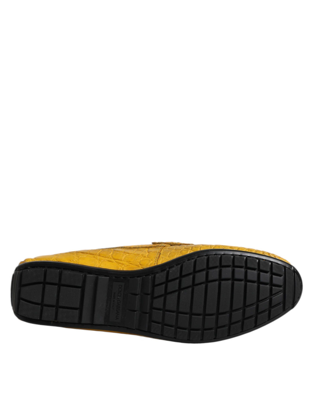 Yellow Exotic Leather Loafers Slip On Shoes