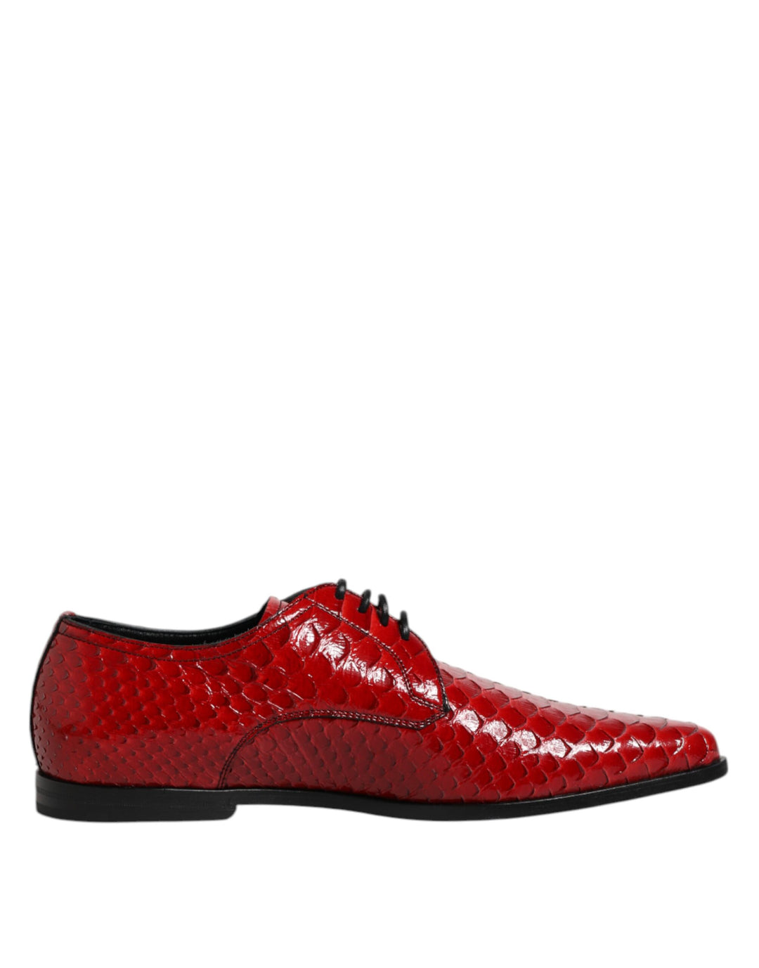 Dolce & Gabbana Red Exotic Leather Lace Up Dress Derby Shoes EU40/US7 Dolce & Gabbana Red Exotic Leather Lace Up Dress Derby Shoes EU40/US7