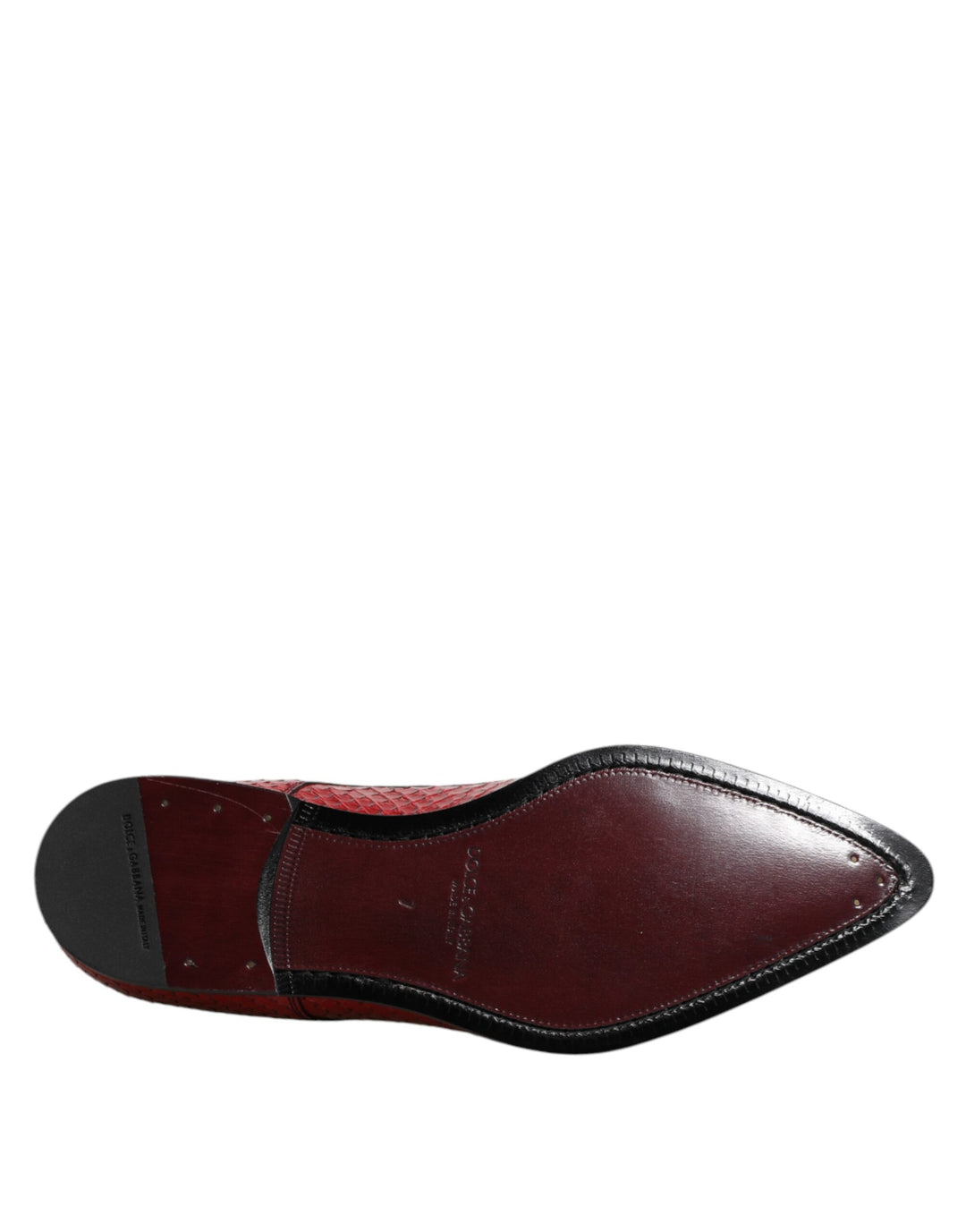Dolce & Gabbana Red Exotic Leather Lace Up Dress Derby Shoes EU44/US11