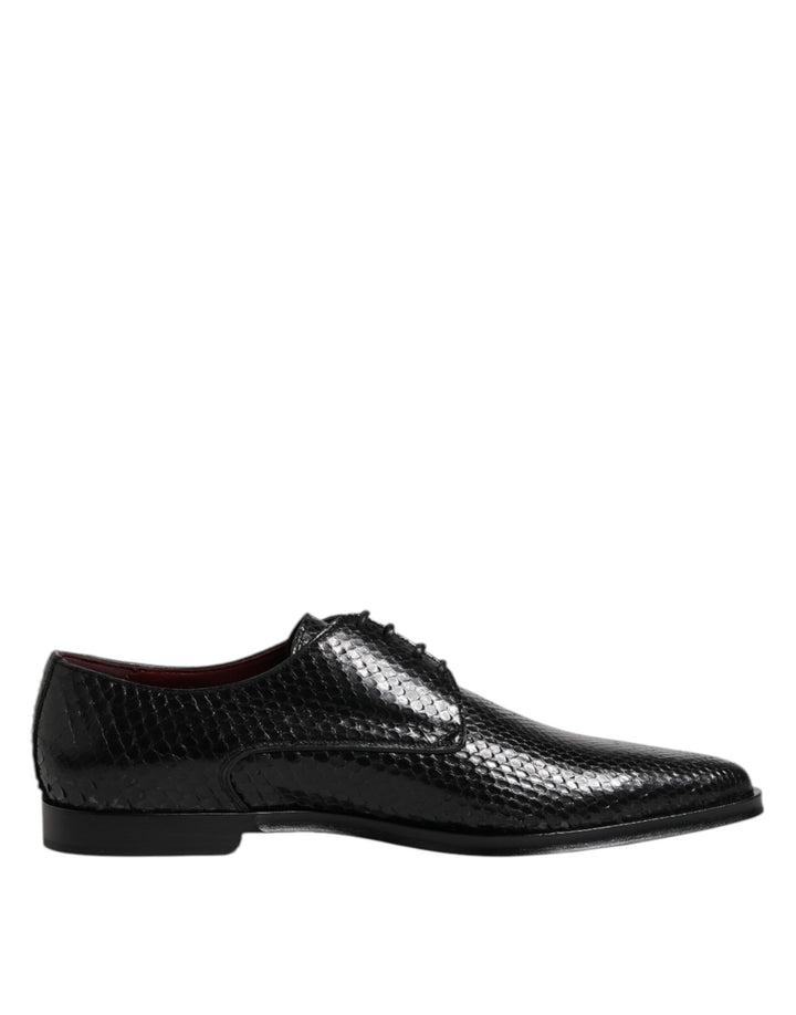 Black Leather Lace Up Dress Men Derby Shoes