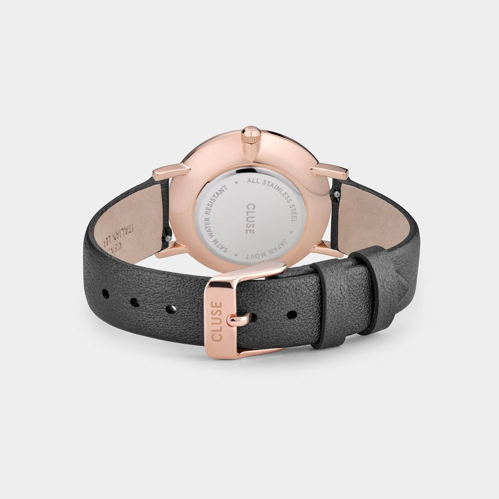 Gray Leather Watch