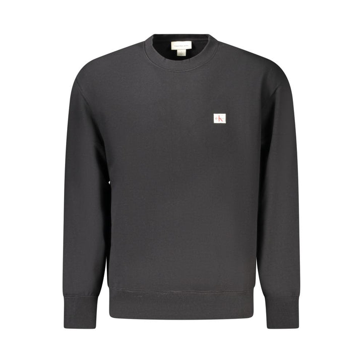 Black Cotton Men Sweater