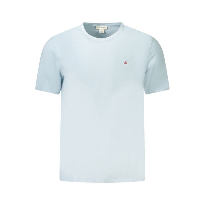 Blue Cotton Men T-Shirt