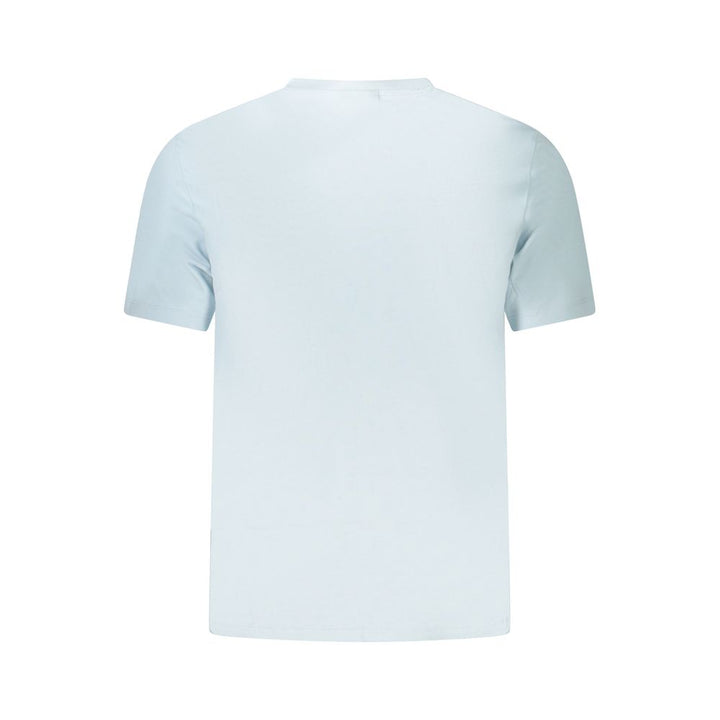 Blue Cotton Men T-Shirt