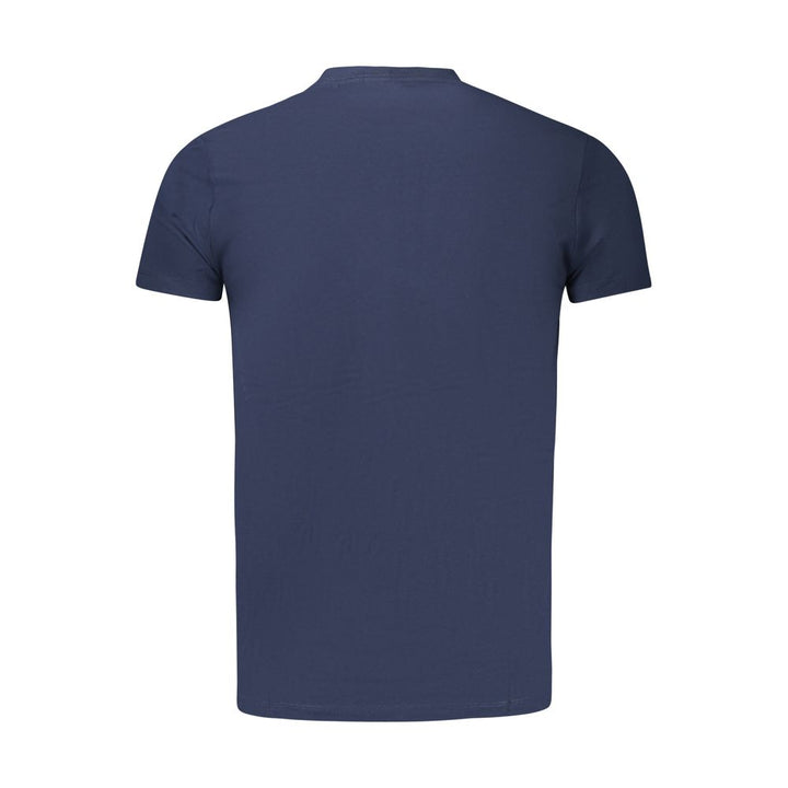 Blue Cotton Men T-Shirt