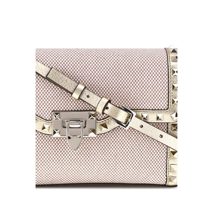Small canvas Rockstud Shoulder Bag