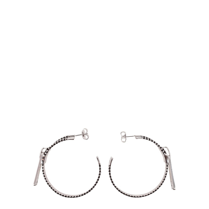 Gray Silver Earring